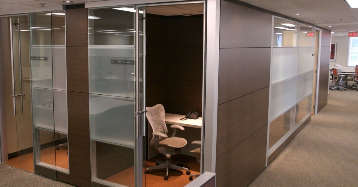 Modular partitions architectural wall project for public works Ottawa