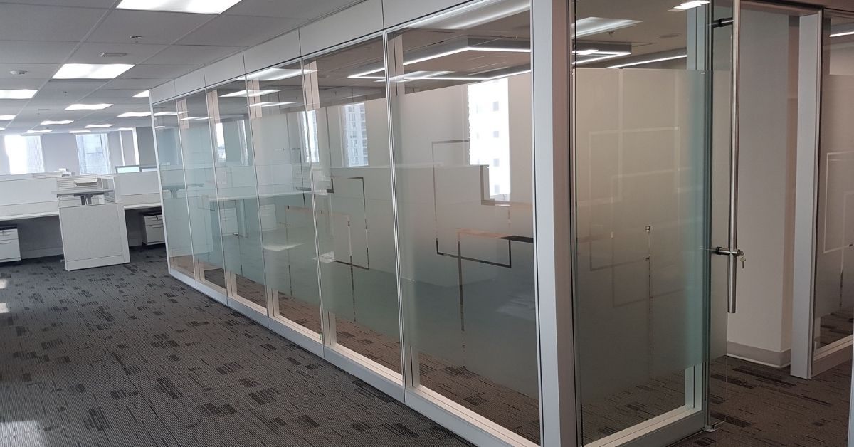 The Benefits of Frosted Glass Partitions for today's offices