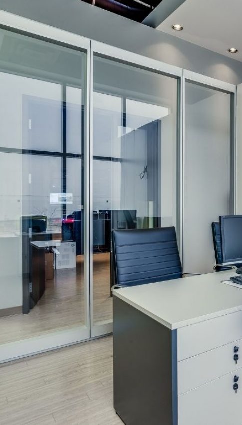 glass partition walls