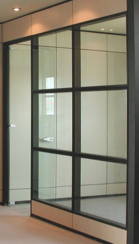 partition with framed glass